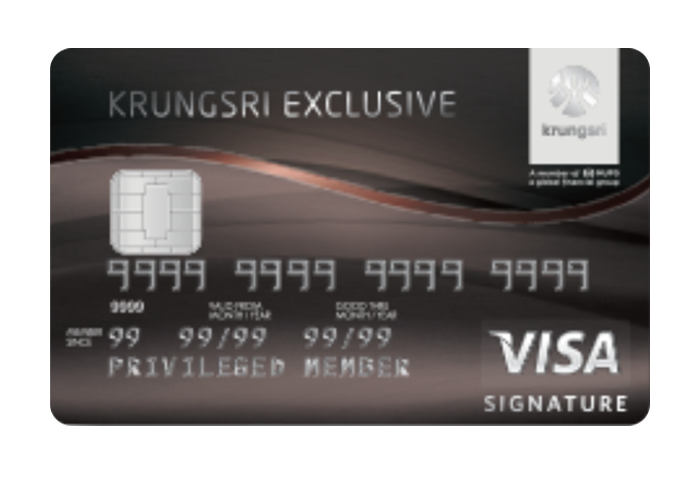 บัตรเครดิต กรุงศรี เอ็กซ์คลูซีฟ ซิกเนเจอร์ (Krungsri Exclusive Signature Credit Card)-บัตรกรุงศรีอยุธยา (Krungsri) : ภาพที่ 1