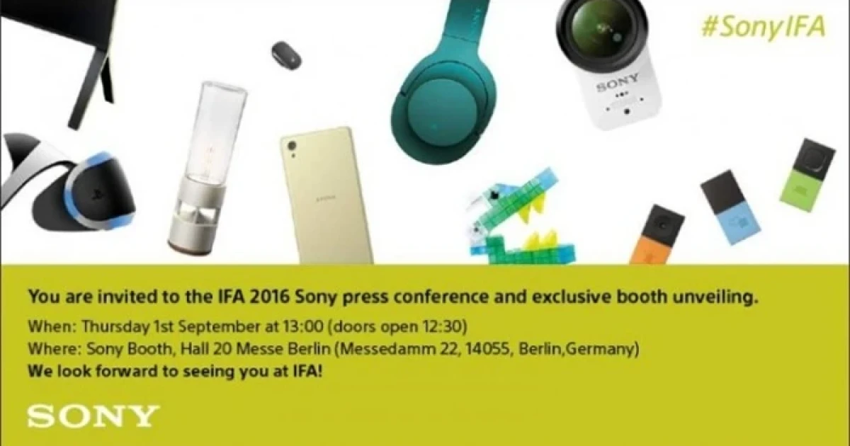 Sony ยกทัพผลิตภัณฑ์ใหม่ เปิดตัวในงาน IFA 2016 นี้