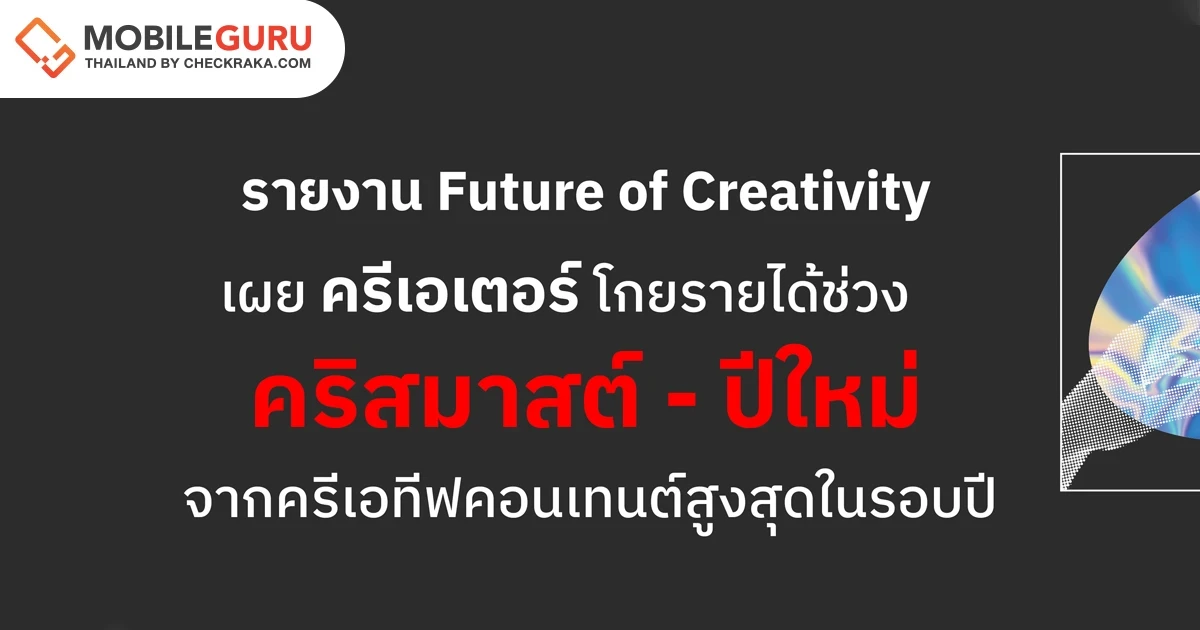รายงาน Future of Creative ของอะโดบี เผย เทศกาลวันหยุด "คริสมาสต์ - ปีใหม่" เป็นช่วงสร้างรายได้มากที่สุดในรอบปีของครีเอเตอร์