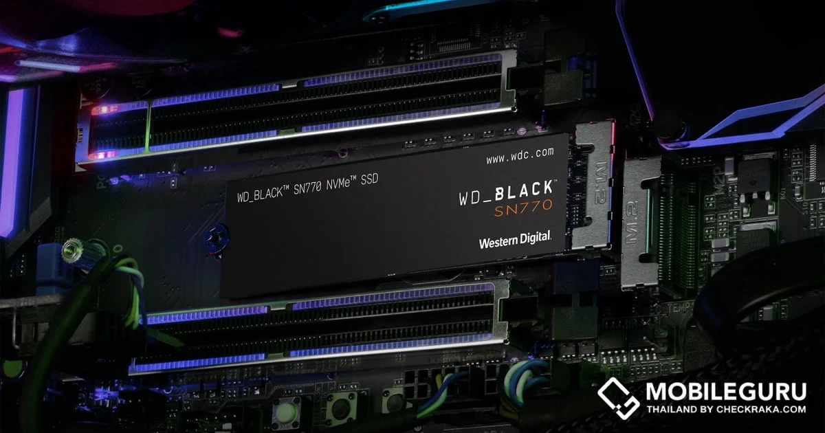 Western Digital เปิดตัว WD BLACK SN770 NVMe SSD พร้อมจำหน่ายในงาน Commart Comverse 2022 วันที่ 31 มี.ค. 65 - 3 เม.ย. 65 เริ่มต้นเพียง 2,190 บาท เท่านั้น