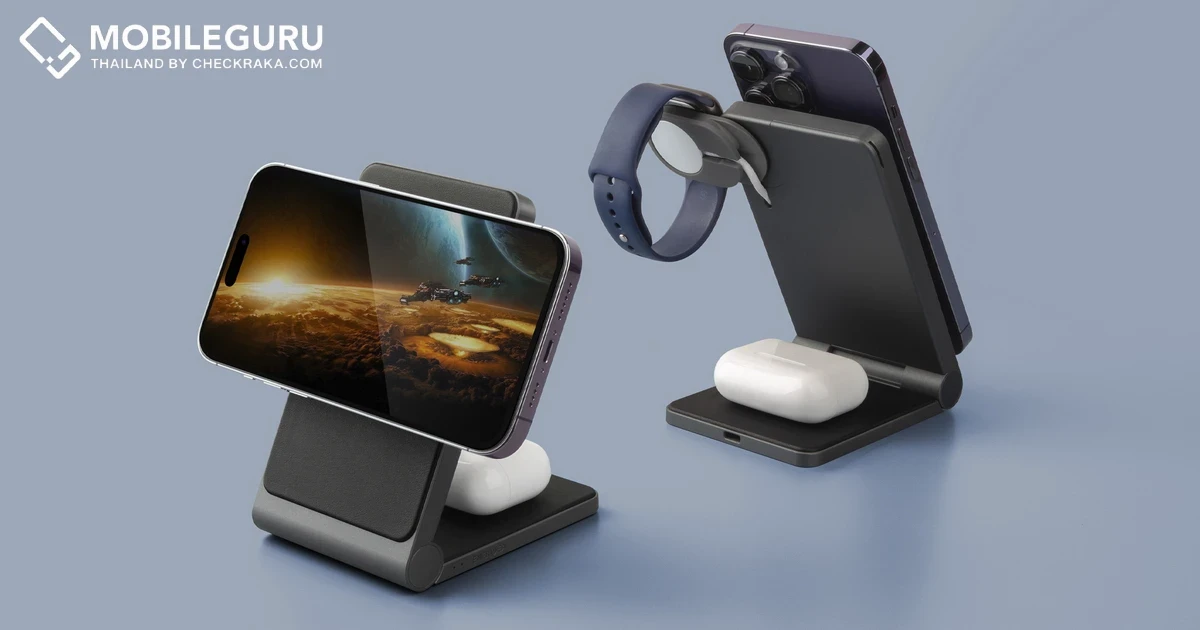 แท่นชาร์จไร้สายรุ่นใหม่ Energea MAGTRIO รองรับ MagSafe โดดเด่นด้วยดีไซน์เพรียวบาง พร้อมพลังชาร์จแบบมัลติฟังก์ชั่น 3 in 1 เอาใจสาวก Apple ราคา 2,690 บาท