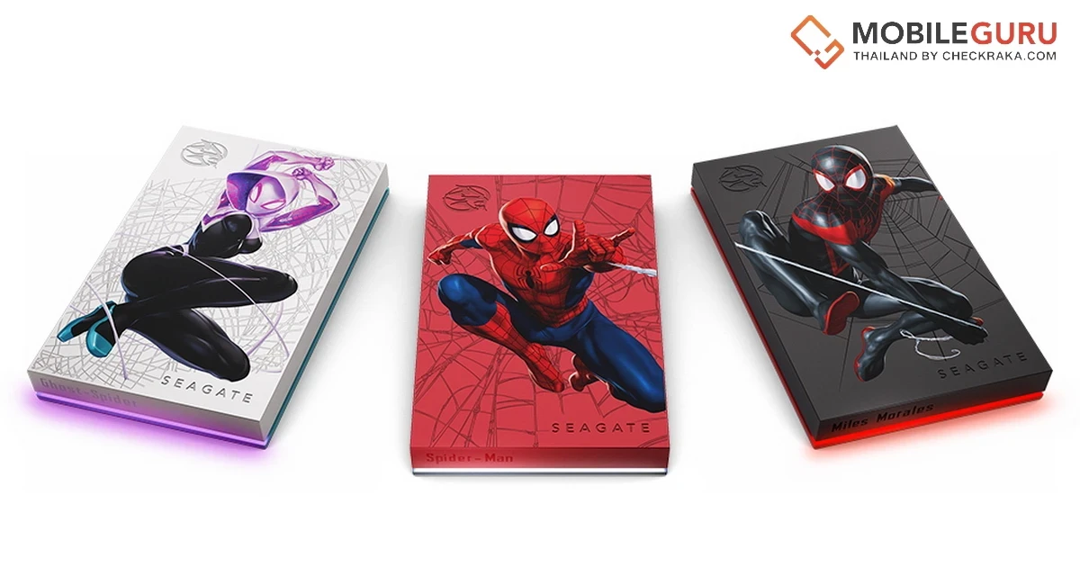 Seagate วางจำหน่ายฮาร์ดไดรฟ์พกพา FireCuda ความจุ 2TB ลาย Spider-Man ราคา 2,950 บาท พิเศษรับฟรี! บัตรกำนัลเซ็นทรัลมูลค่า 300 บาท วันนี้ - 15 ก.ย. 65