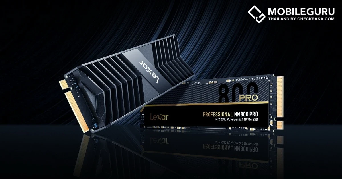 LEXAR เปิดตัว NM800PRO PCIE GEN4X4 NVME SSD ระดับมืออาชีพ มาพร้อมฮีทซิงค์ที่ช่วยระบายความร้อน