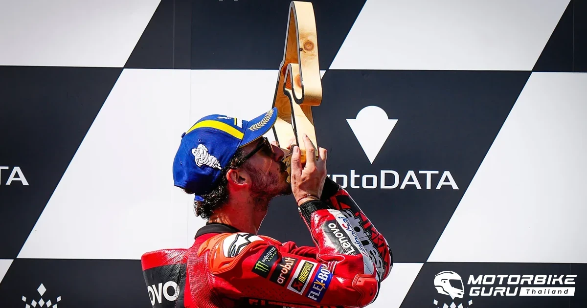 Ducati Lenovo Team กวาดแชมป์..หลัง Bagnaia คว้าชัยชนะได้ทั้ง Sprint Race และ Race ใน #AustrianGP