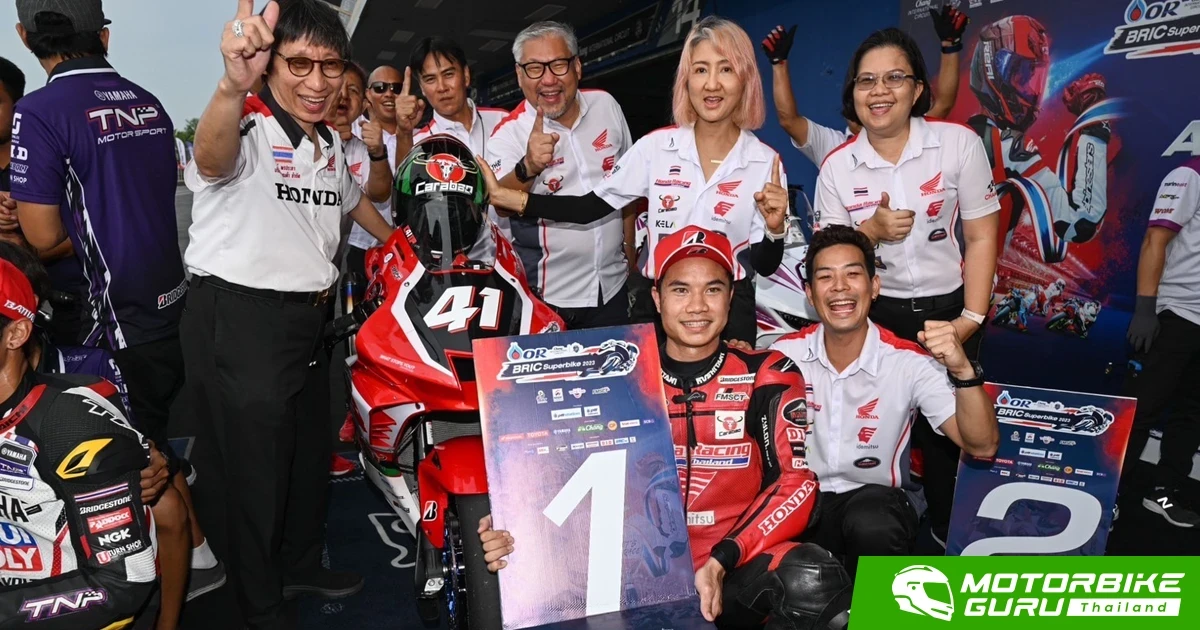 ฮอนด้า เรซซิ่ง ไทยแลนด์ คว้าชัย 2 สนามรวด ชิพ & มุกข์ บิด Honda CBR Series กวาดแชมป์ 2 รุ่นใหญ่สุด โออาร์ บีอาร์ไอซี สนาม 2