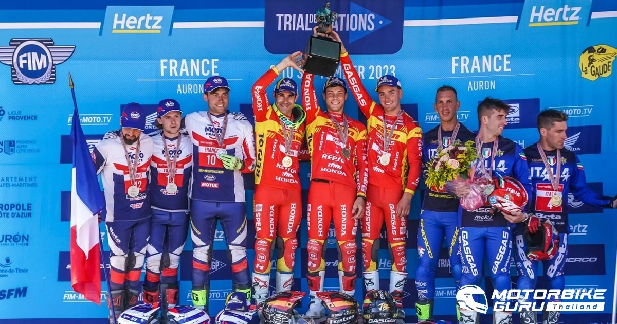 Honda คว้าแชมป์รายการ ปิดฤดูกาล TrialGP 2023 “โทนี่ โบ” ควง “กาเบียล มาเซลลี่” คว้าชัยสนามสุดท้ายที่ฝรั่งเศส