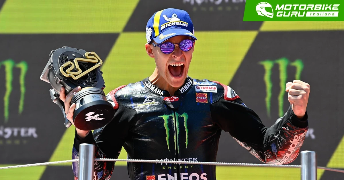 Fabio Quartararo คว้าชัย ด้านคู่หู  Prima Pramac Racing ได้ขึ้นโพเดี้ยมคู่จากความผิดพลาดของ Aleix Espargaro