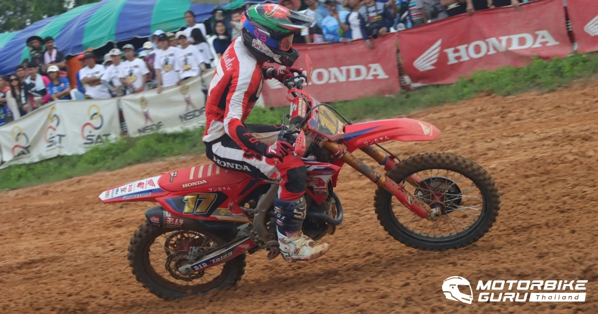 “อินทรีแซงค์-กฤษฎา” บิด Honda CRF250R คว้าโพเดียม สนามส่งท้าย FMSCT Thailand Motocross 2023