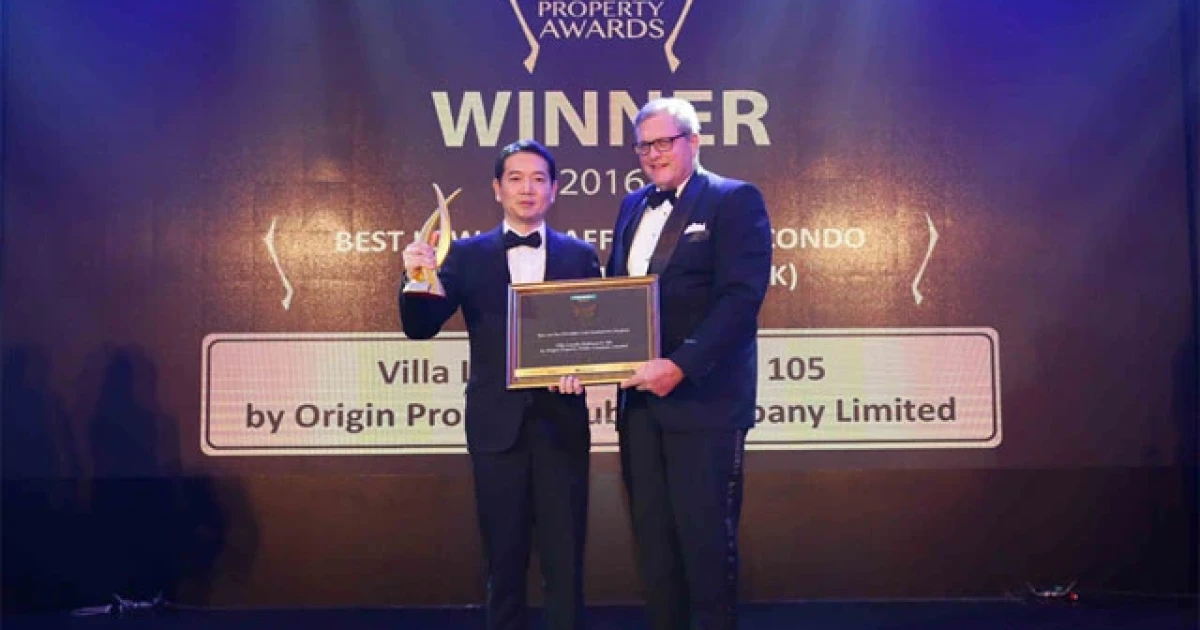 ออริจิ้น คว้า 2 รางวัลใหญ่ประจำปี ในงาน Thailand Property Awards 2016 ครั้งที่ 11