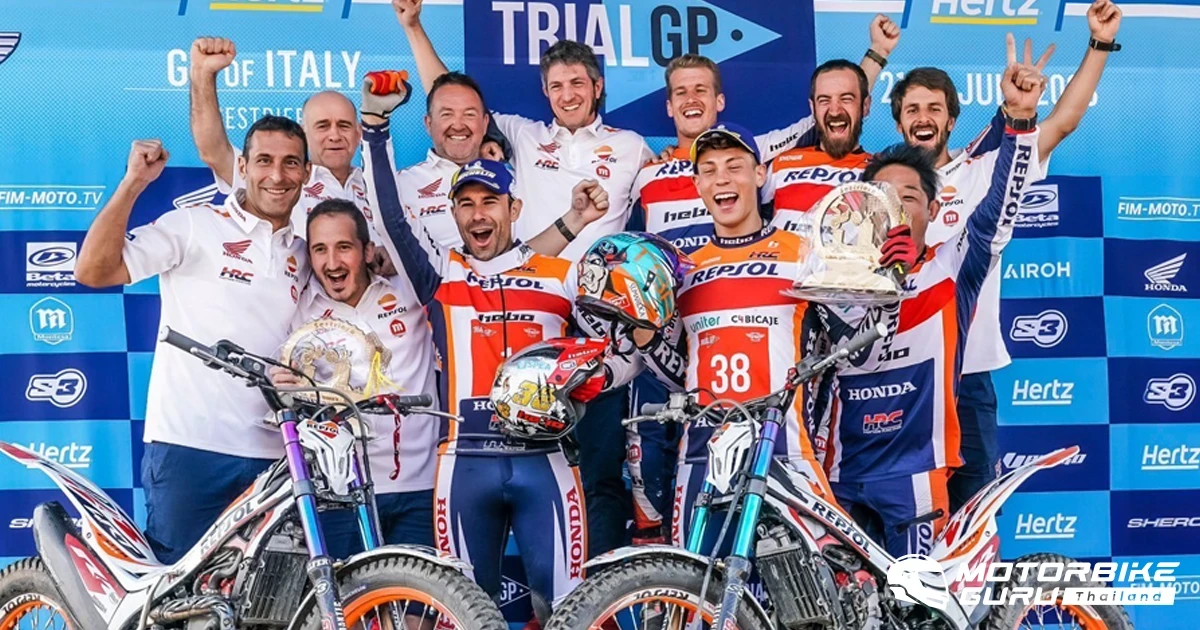 Honda คว้าโพเดียมเหมาชัยชนะ TrialGP อิตาลี โดยยังคงครองจ่าฝูงตารางคะแนนชิงแชมป์โลก