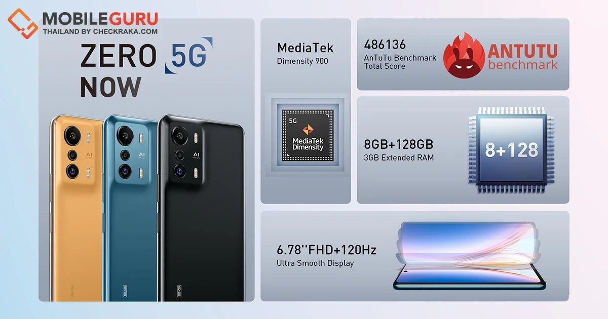AnTuTu 486,136 คะแนน ในช่วงเรท 7,000 บาท มีอยู่จริง! กับ Infinix ZERO 5G สมาร์ตโฟน 5G ที่โดดเด่นด้วยคุณภาพ