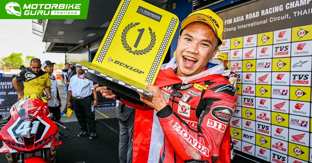 ชิพ-นครินทร์ จาก Honda Racing Thailand คว้าชัยโฮมเรซได้สำเร็จใน ศึก เอเชีย โร้ด เรซซิ่ง แชมเปี้ยนชิพ 2023 สนามที่1