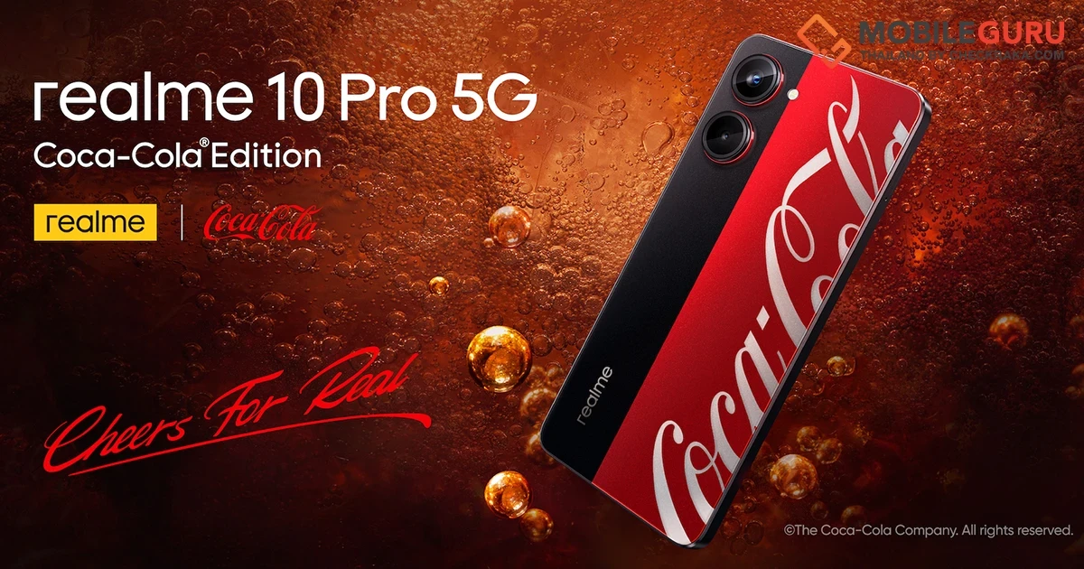 “เรียลมี” จับมือ “โคคา-โคล่า” เปิดตัวสมาร์ตโฟนรุ่นลิมิเต็ด realme 10 Pro 5G Coca-Cola® Edition ราคาเพียง 11,999 บาท