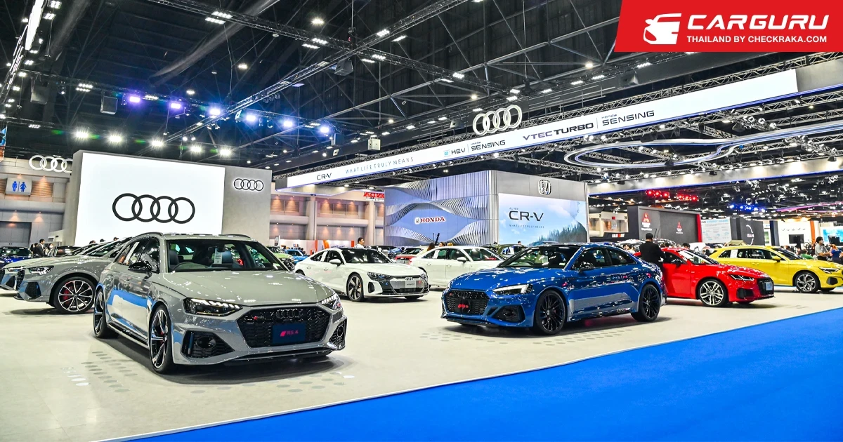 AUDI ยกขบวนรถไฟฟ้า 100% จัดมาเต็ม ในมอเตอร์โชว์ 2023 พร้อมเปิด A4 Icon Black Edition อีก 2 รุ่น