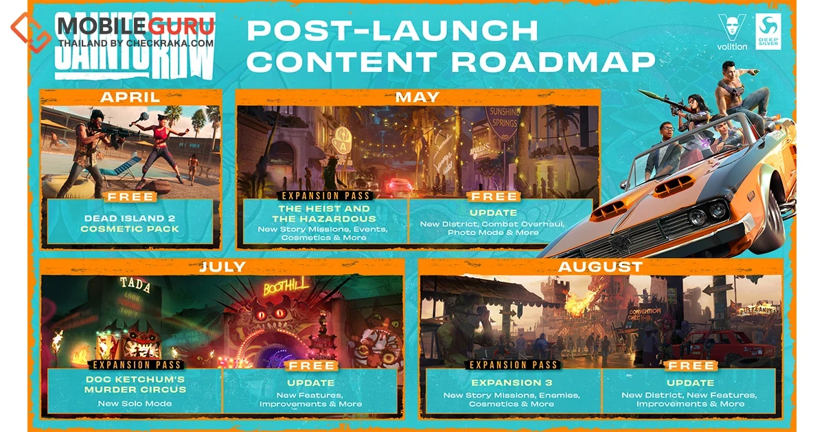 SAINTS ROW เผย ROADMAP เกี่ยวกับเนื้อหาเสริม พร้อมเนื้อหาฟรี และ DLC ภายในปี 2023 นี้