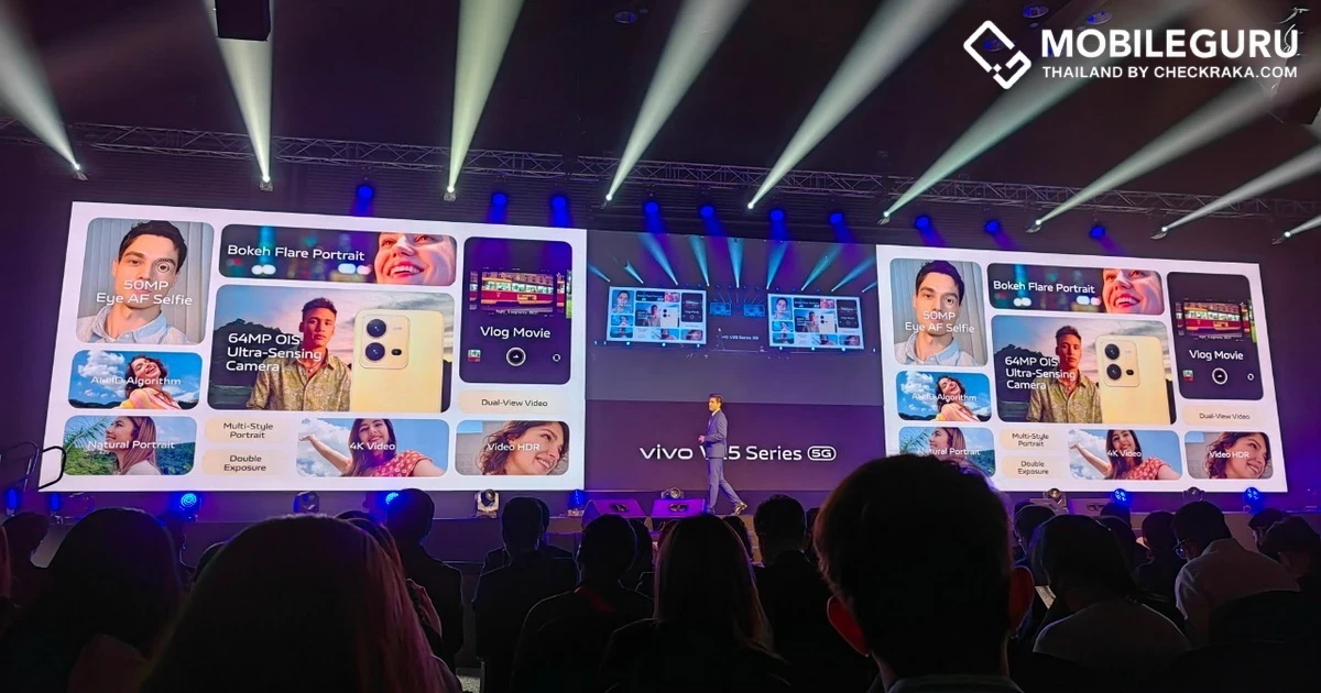 vivo V25 Series 5G สมาร์ตโฟนรุ่นใหม่ล่าสุด โดดเด่นด้วยดีไซน์ระดับพรีเมียม ชูฟีเจอร์เด็ดถ่ายภาพพอร์ตเทรตยามค่ำคืน เซลฟีสวยกับกล้องหน้า 50MP พร้อมอัปเกรด OIS Ultra-Sensing ให้ภาพเสถียรกว่าที่เคย เริ่มต้น 13,999 บาท