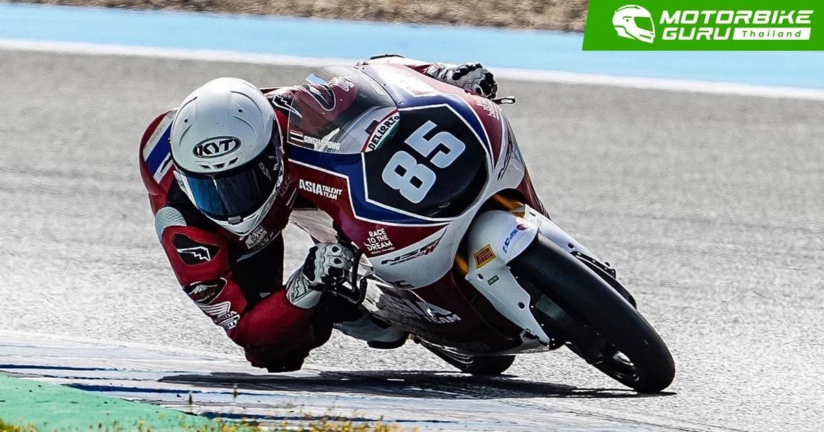 ไม้คิว-เกียรติศักดิ์ ดาวรุ่งนักบิดจาก Honda Racing Thailand เก็บประสบการณ์ครั้งแรกในสังเวียน จูเนียร์จีพี สนาม 2 ที่ เฮเรซ