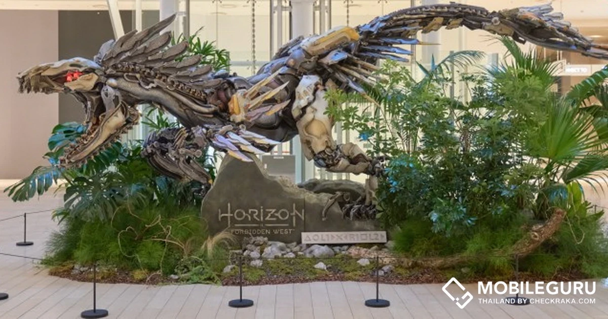 ภาคต่อของเกมยอดนิยม Horizon Forbidden West เปิดตัวหุ่นจำลอง Clawstrider ขนาดเท่าตัวจริงในกรุงโซล ประเทศเกาหลีใต้