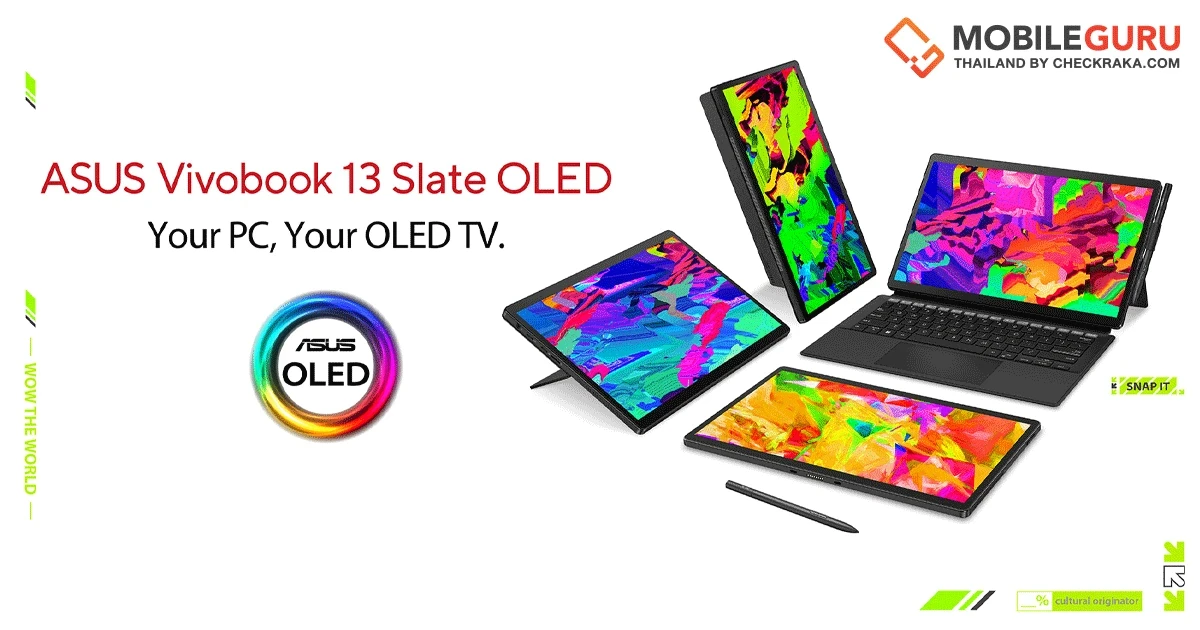 ASUS เอาใจคนรุ่นใหม่ เปิดตัวโน้ตบุ๊ก 2-in-1 ล่าสุด Vivobook 13 Slate OLED (T3300) จอภาพ OLED คุณภาพสูง มาพร้อมปากกา ASUS Pen 2.0