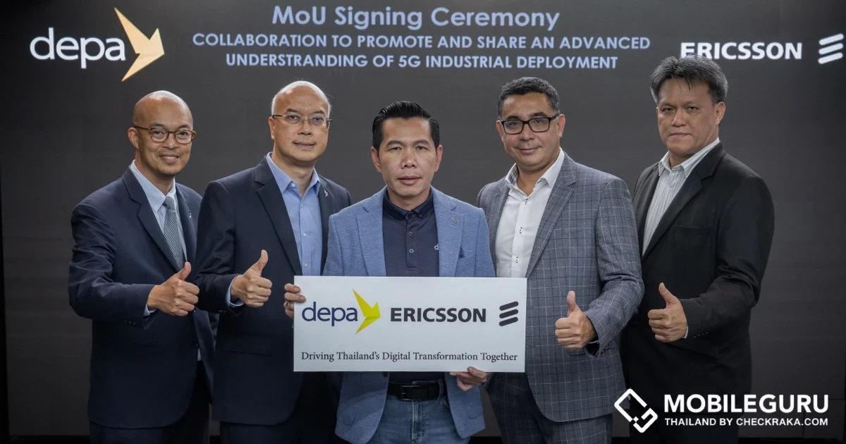 Ericsson และ Depa ผนึกกำลังร่วมกัน ขับเคลื่อนการทำดิจิทัลทรานส์ฟอร์เมชัน ด้วยเครือข่าย 5G ในประเทศไทย