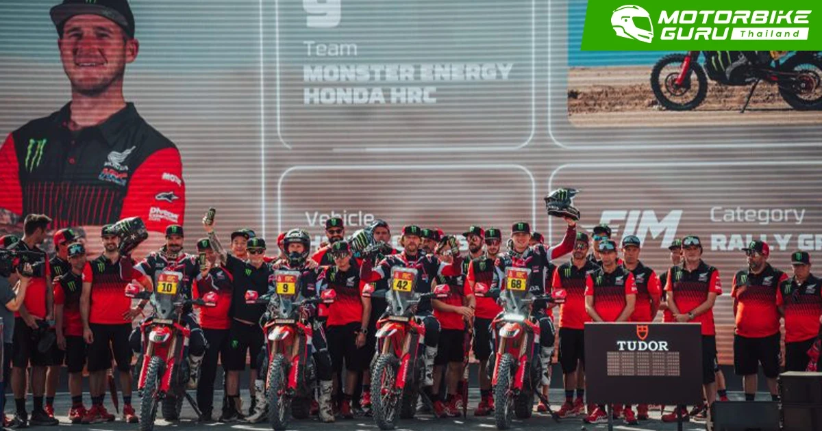 Honda คว้าดับเบิ้ลโพเดียมสเตจสุดท้าย โดย ริกกี้ บราเบค บิด Honda CRF450 RALLY ขับเคี่ยวอย่างเข้มข้นในเกมส์ Dakar Rally