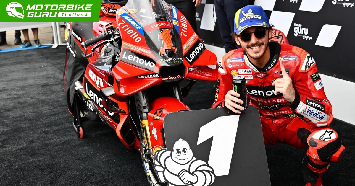 Bagnaia พลิกแซงคู่หู KTM พร้อมทวงตำแหน่งจ่าฝูงคะแนนสะสมได้ใน Gran Premio MotoGP™ Guru by Gryfyn de España