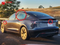 แอบถ่าย Tesla Model 3 ใหม่ ไร้กระจกข้าง เปลี่ยนเป็นกล้องแทน - สัญญาณของ RoboTaxi?
