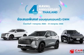 GWM จัดแคมเปญฉลองความสำเร็จครบรอบ 4 ปีของ GWM HAVAL H6 สู่การเป็น SUV ขวัญใจคนไทย มอบ 3 ข้อเสนอพิเศษ ส่วนลูกค้าเก่ารับส่วนลดเพิ่ม 20,000 บาท