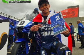 ธงไทยโบกสะบัด ! กัส-ธีรไนย ทับทิม ผงาดโพเดียมอันดับ 2 ศึก The Bend