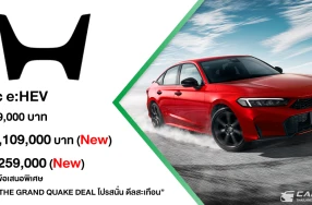 Honda Civic e:HEV ปลุกอารมณ์ความสปอร์ตด้วย Honda S+ Shift ครั้งแรกในไทย! พร้อมเพิ่ม Blind Spot Information และ Cross Traffic Monitor เพียงจองภายใน 31 ก.ค. 2569 รับบัตรน้ำมันมูลค่า 10,000 บาท