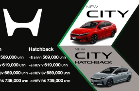 New Honda City เปิดราคาพิเศษช่วงเปิดตัว เริ่มต้นเพียง 569,000 บาท พร้อมแนะนำรุ่นเริ่มต้นไฮบริดใหม่ พบการคัมแบ็กที่ สั่นทุกสตรีท ได้แล้ววันนี้