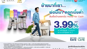 สินเชื่อบ้านเพิ่มเงิน Happy Home for Cash