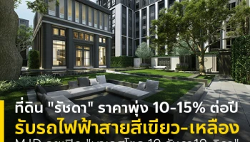 ที่ดิน "รัชดา" ราคาพุ่ง 10-15% ต่อปี รับรถไฟฟ้าสายสีเขียว-เหลือง MJD ขานรับลุยเปิดตัว "มาเอสโตร 19 รัชดา19-วิภา" เริ่ม 2.8 ล้าน*
