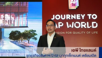 เอพี ไทยแลนด์ รุกธุรกิจอสังหาฯ ปี 62 บุกทุกเซ็กเมนต์ เตรียมเปิด 39 โครงการ ชูธุรกิจขาย-เช่า-บริหารจัดการ มุ่งสู่เป้ารายได้ 35,900 ล้านบาท