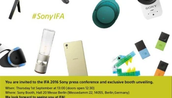 Sony ยกทัพผลิตภัณฑ์ใหม่ เปิดตัวในงาน IFA 2016 นี้