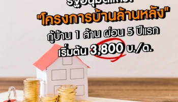  "โครงการบ้านล้านหลัง" รัฐอนุมัติแล้ว ราคาขายไม่เกิน 1 ล้านบาท ผ่อน 3,800 บ./ด.* เปิดจอง ธ.ค. นี้