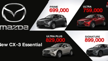 New Mazda CX-3 Essential 4 รุ่นย่อย เอสยูวีคันแรกที่ใช่ ใส่เทคโนโลยีสกายแอคทีฟล้นคัน ในราคาสุดคุ้ม 6.99-8.99 แสนบาท