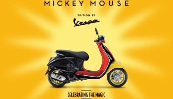 Vespa เปิดตัว Disney Mickey Mouse Edition รถสกู๊ตเตอร์ฉลองครบรอบ 100 ปี The Walt Disney Company ให้คุณเป็นเจ้าของได้ในราคา 142,900 บาท
