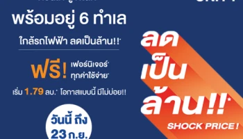 แกรนด์ยูนิตี้ ส่งโปร "ลด เป็น ล้าน!!" คอนโดยูดีไลท์พร้อมอยู่ 6 ทำเลใกล้รถไฟฟ้า เริ่ม 1.79 ล้าน*