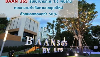 BAAN 365 รับเป้าขายทะลุ 1.6 พันล้าน ตอบความสำเร็จตามกลยุทธ์ใหม่ด้วยยอดจองกว่า 50%