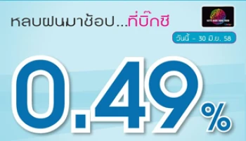 หลบฝนมาช้อปที่บิ๊กซี ผ่อน 0.49% นาน 48 เดือน กับบัตรยูเมะ พลัส