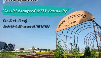 จุดเช็คอินสุดกรีนใหม่ "Sansiri Backyard @T77 Community" กิน-ชิลล์-เรียนรู้ ใกล้ชิดธรรมชาติกลางกรุง