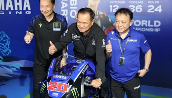 YAMAHA ให้การต้อนรับ นายอนุทิน ชาญวีรกูล นายกรัฐมนตรี ในโอกาสเดินทางมาเป็นประธานเปิดการแข่งขันและเยี่ยมชม YamahaGP Pavilion ใน MotoGP 2026