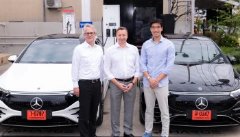 Mercedes-Benz พบปะผู้บริหารจาก SHARGE ระหว่างทริปทดสอบการขับขี่รถยนต์พลังงานไฟฟ้า 100% รุ่น EQS 500 4MATIC AMG Premium