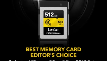 การ์ดหน่วยความจำ Lexar Professional CFexpress Type-B ได้รับรางวัล "Best Memory Card – Editor's Choice" จากนิตยสาร Photography News