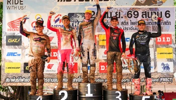 ทัพนักบิด Honda บิด CRF450R ลุยโคลน ฝ่าทางสุดหิน! “พีเอ-ปรีดาอนันต์” แจ้งเกิดคว้าโพเดียมแรกในศึก FMSCT Thailand Motocross 2026 สนาม 6 ปราจีนบุรี