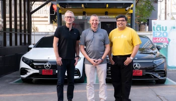 Mercedes-Benz ร่วมมือ กฟผ. เดินหน้าสู่ความเป็นกลางทางคาร์บอน ผ่านการทดสอบการขับขี่ EQS 500 4MATIC AMG Premium