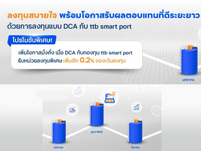 ลงทุนสบายใจ มั่งคั่งกว่า ด้วยการลงทุนแบบ DCA กับ ttb smart port