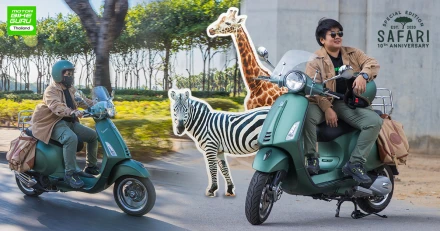 ออกเดินทางล่าแหล่งโอโซนกับ Vespa Primavera S 150 i-Get ABS Safari Special Edition