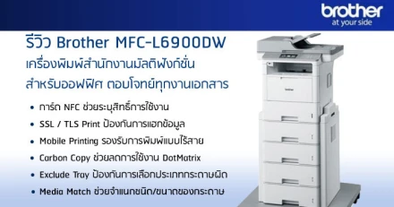 รีวิว Brother MFC-L6900DW เครื่องพิมพ์สำนักงานมัลติฟังก์ชั่นสำหรับออฟฟิศ ตอบโจทย์ทุกงานเอกสาร